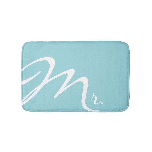 Herr Aquamarin Badematte (Vorderseite)