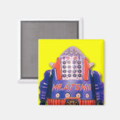 Herr Atomic Toy Robot Square Magnet (Vorderseite/Rückseite)