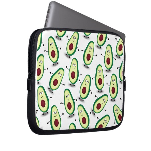Herr Avocado Pattern Laptopschutzhülle (Vorne Rechts)