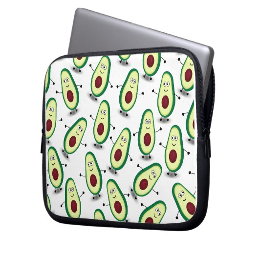Herr Avocado Pattern Laptopschutzhülle (Vorderseite Links)