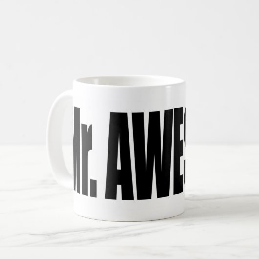 Herr Awesome Mug Kaffeetasse (Vorderseite Links)