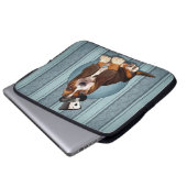 Herr-Basset Hound-Welpe Laptopschutzhülle (Vorne Knopf)