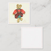 HERR BEAR 2,5" Square Flat Card Mitteilungskarte (Vorne/Hinten)
