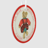 HERR BEAR Akryllische Circle Ornament + Text (Vorderseite)
