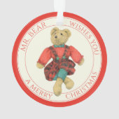 HERR BEAR Akryllische Circle Ornament + Text (Rückseite)