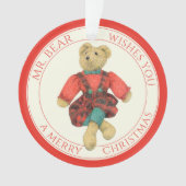 HERR BEAR Akryllische Circle Ornament + Text (Vorderseite)