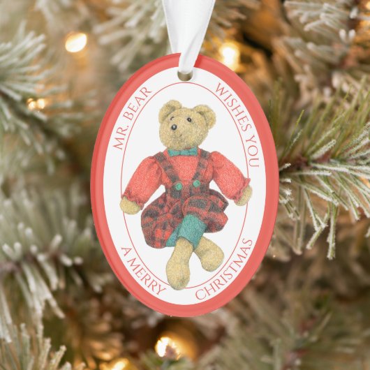 HERR BEAR Akrylorische Ovale Ornamente + Text (Baum)