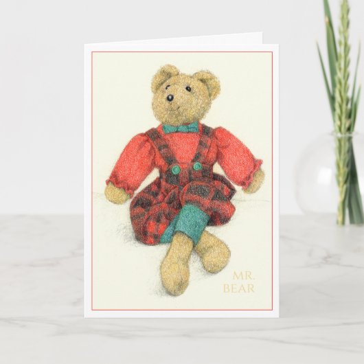 HERR BEAR Christmas Card Dankeskarte (Vorderseite)