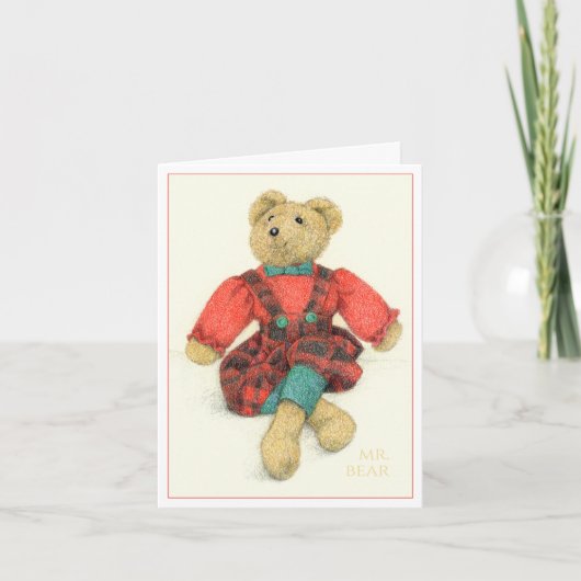 HERR BEAR Christmas Notecard Dankeskarte (Vorderseite)