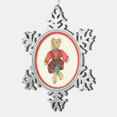 HERR BEAR Pewter Snowflake Ornament (Rechts)