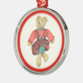HERR BEAR Premium Runder Ornament Aus Metall (Links)