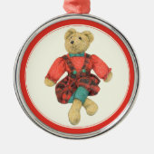 HERR BEAR Premium Runder Ornament Aus Metall (Vorne)