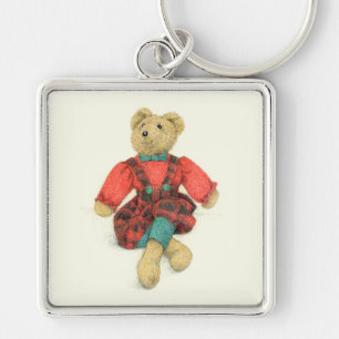 HERR BEAR Premium Square Schlüsselanhänger