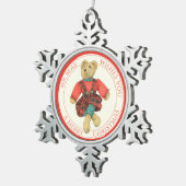 HERR BEAR Zinnschneefleckchen Ornament + Text (Rechts)