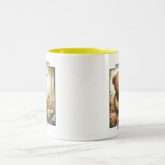 Herr Bearhug Zweifarbige Tasse (Mittel)