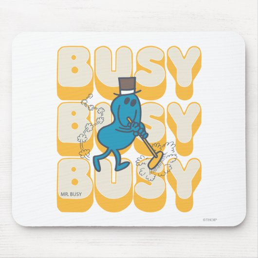 Herr Beeilt Sich Beim Fegen Mousepad (Vorne)