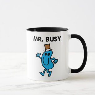 Herr Beeilt Sich Winkt Hallo Tasse