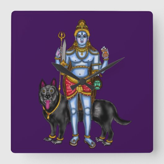 Herr Bhairava Wanduhr (Vorderseite)