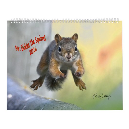 Herr Bickles Das Eichhörnchen 2026 Kalender groß (Titelbild)