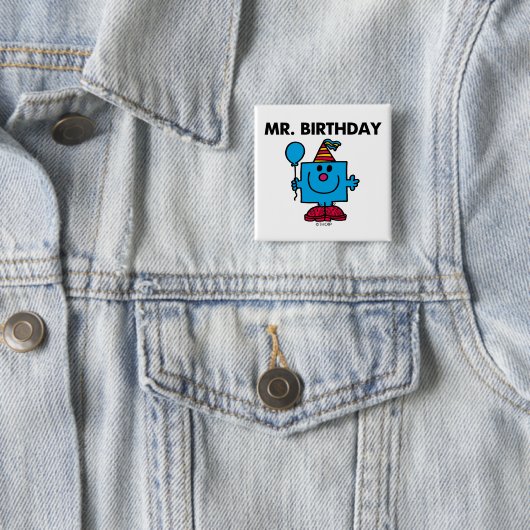 Herr Birthday | Happy Birthday Balloon Button (Beispiel)
