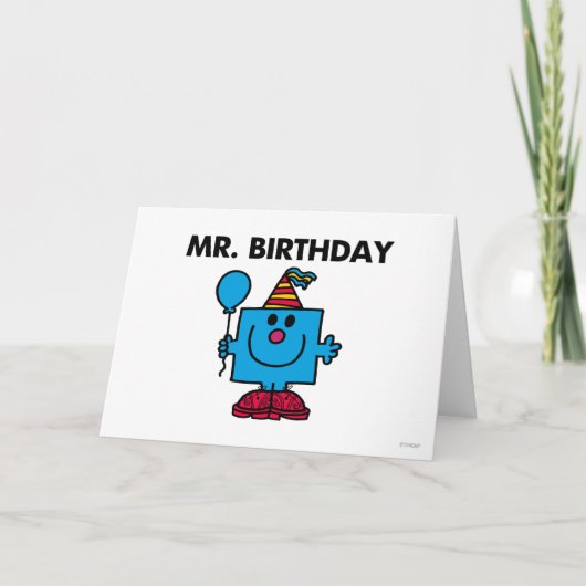 Herr Birthday | Happy Birthday Balloon Karte (Vorderseite)
