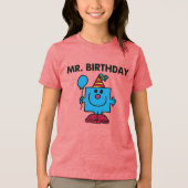 Herr Birthday | Happy Birthday Balloon Tri-Blend Shirt (Vorderseite)
