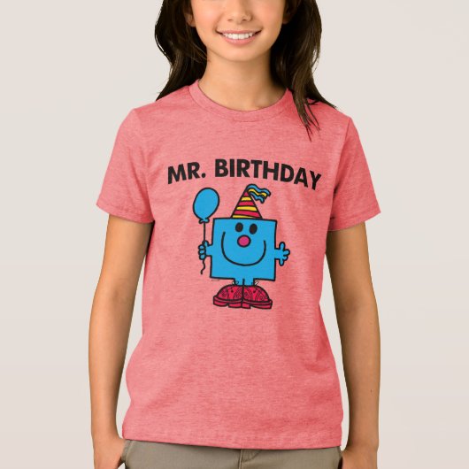 Herr Birthday | Happy Birthday Balloon Tri-Blend Shirt (Vorderseite)