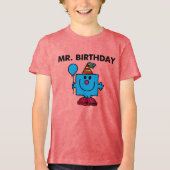 Herr Birthday | Happy Birthday Balloon Tri-Blend Shirt (Vorderseite)