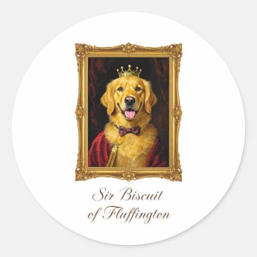 Herr Biscuit von Fluffington Runder Aufkleber (Vorderseite)