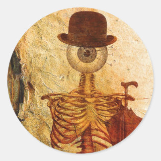 Herr Bone Runder Aufkleber