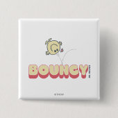 Herr Bounce Bouncing auf seinem Kopf Button (Vorderseite)