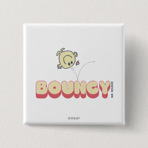 Herr Bounce Bouncing auf seinem Kopf Button