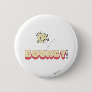 Herr Bounce Bouncing auf seinem Kopf Button