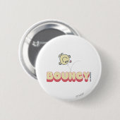 Herr Bounce Bouncing auf seinem Kopf Button (Vorne & Hinten)