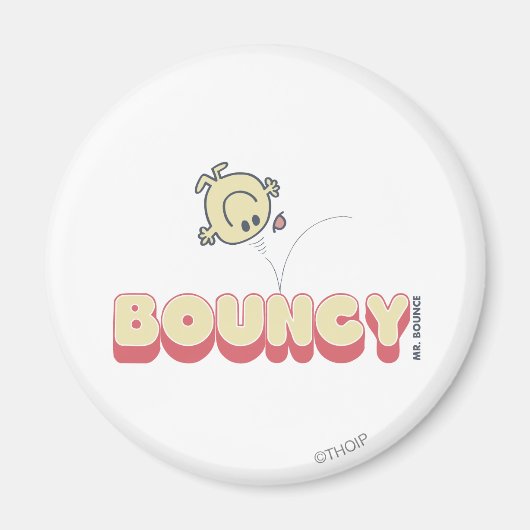 Herr Bounce Bouncing auf seinem Kopf Magnet (Vorne)