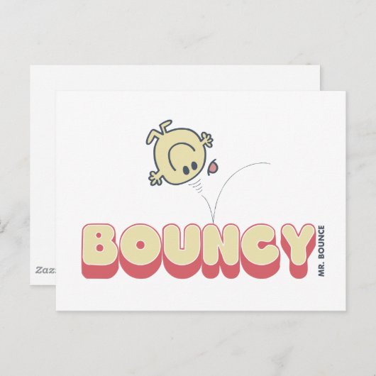 Herr Bounce Bouncing auf seinem Kopf Postkarte (Vorne/Hinten)
