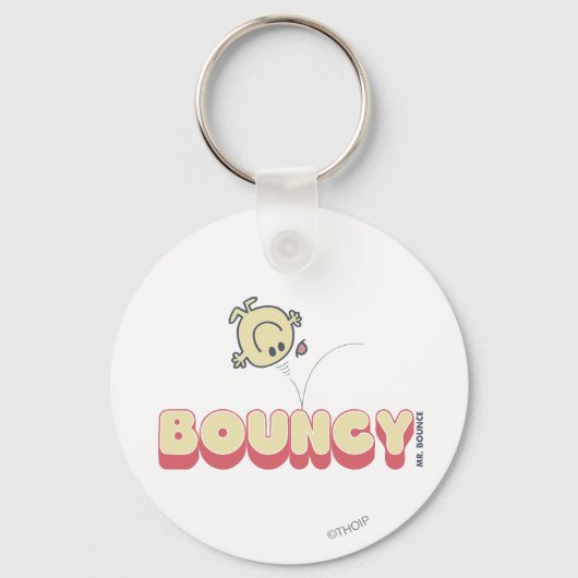 Herr Bounce Bouncing auf seinem Kopf Schlüsselanhänger (Vorderseite)
