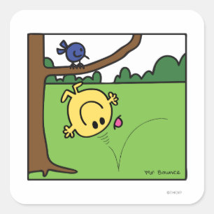 Herr Bounce im Park Quadratischer Aufkleber