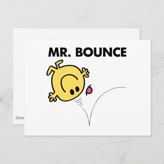 Herr Bounce | Klassische Pose Postkarte (Vorne/Hinten)