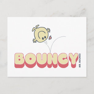 Herr Bounce springt auf seinem Kopf Postkarte