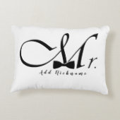 Herr Bow Krawatte Dekokissen (Rückseite)