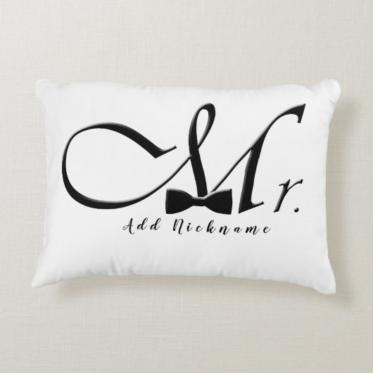 Herr Bow Krawatte Dekokissen (Rückseite)