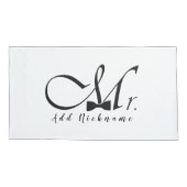 Herr Bow Krawatte Kissenbezug (Rückseite)