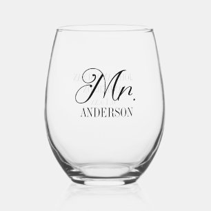 Herr Bräutigam Hochzeitsempfang individuell angepa Weinglas Ohne Stiel