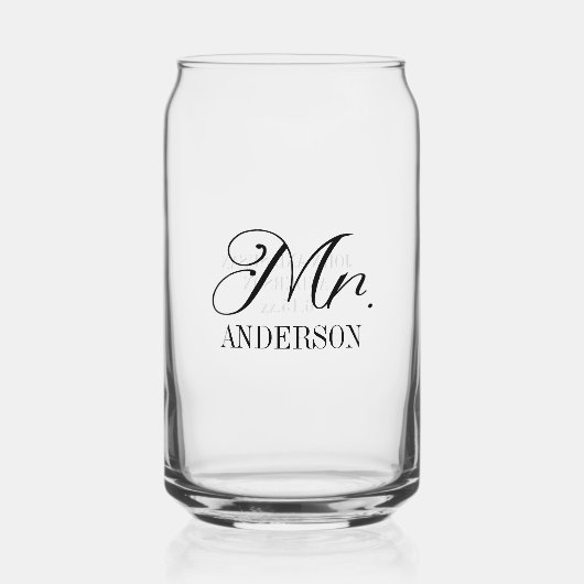 Herr Bride Groom Hochzeitsempfang individuell Dosenglas (Vorderseite)