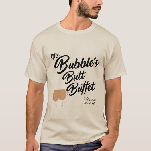 HERR BUBBLE'S HINTERN BUFFET T-Shirt (Vorderseite)