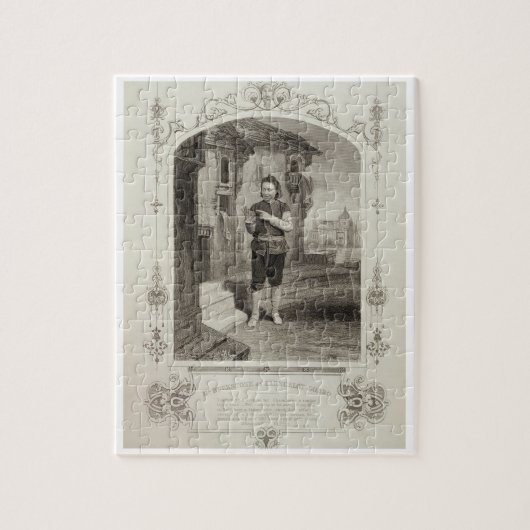 Herr Buckstone als Lancelot Gobbo, Szene 2 der Puzzle (Vertikal)