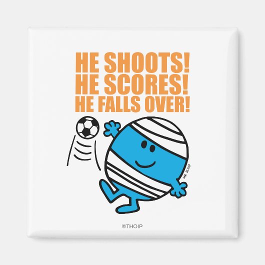Herr Bump beim Fußballspielen Magnet (Vorne)
