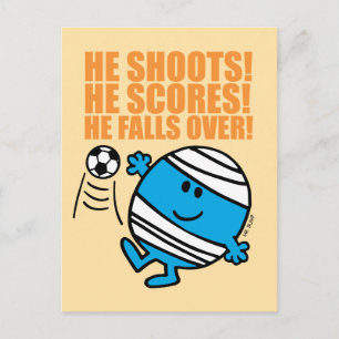 Herr Bump beim Fußballspielen Postkarte