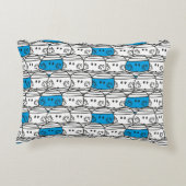 Herr Bump | Blaues Muster Dekokissen (Rückseite)